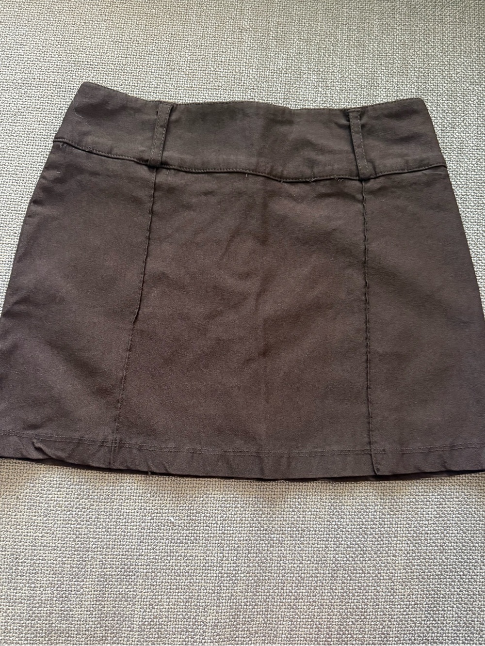Agaci Vintage Y2K Brown Stretchy Aline Mini Skirt Size 0 XS